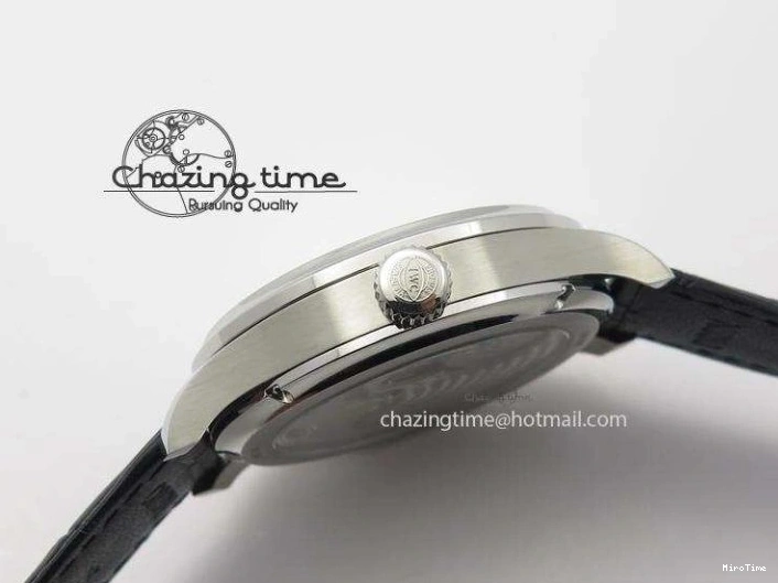 MIROTIME 0428 Portuguese Tourbillon Power Reserve Moonphase SS Black Dial Gold Numbers On Black Leather Strap RelaxedFit 7320